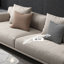 Causeuse-coussin en coton et lin standard crème et blanc-854963546