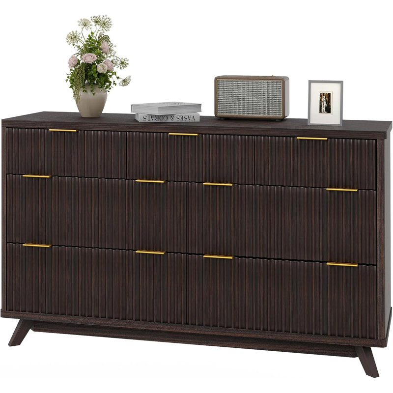 137.2 cm W Chest of 7 Drawers, Brown