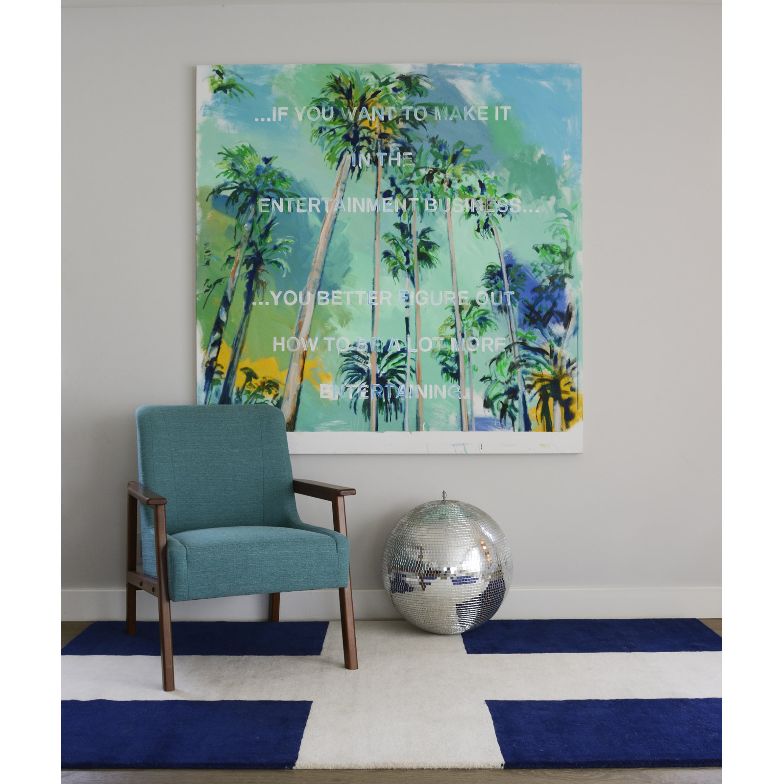 Novogratz Navy Hand-Tufted Wool Geometric Rug, Rectangle 8' x 10'