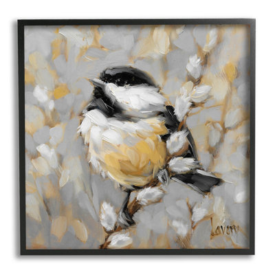 Oiseau perché avec saule