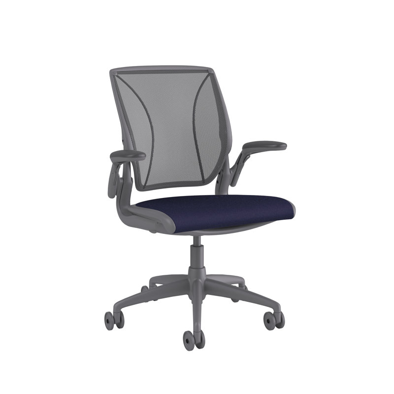 Diffrient World Wool Task Chair, Gray, Catena/Caraway, Corde/Peacock