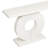 Console Table, 39 Inch White Rectangular Top, Geometric Flower Base