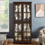 Étagère de rangement antique avec tablettes réglables et étalage rétro