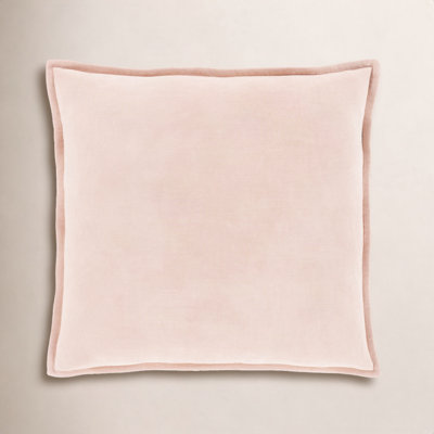 Edgar Square Cotton Velvet Throw Pillow