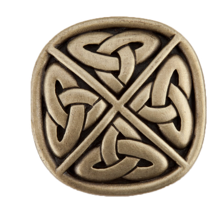 Celtic Square Cabinet Knob Acorn