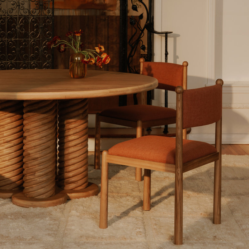 Treccia Round Solid Oak Dining Table