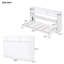 Lit simple TG avec bureau, lumières DEL,. Blanc. Fabriqué en bois massif et pour un bureau à la maison fonctionnel ou une chambre d'amis de couleur blanche. Produit par Stylish