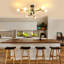 Modern 72 CM 6-Light Sputnik Semi Flush Ceiling Light-2017543912