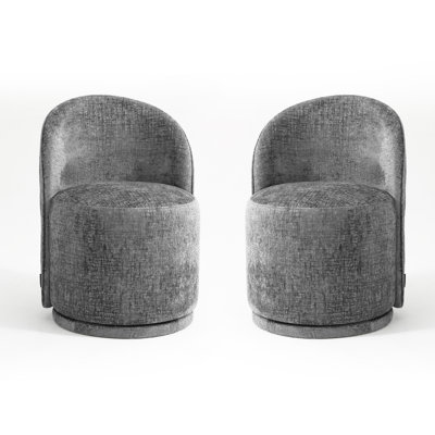 Upholstered Swivel Barrel Chair