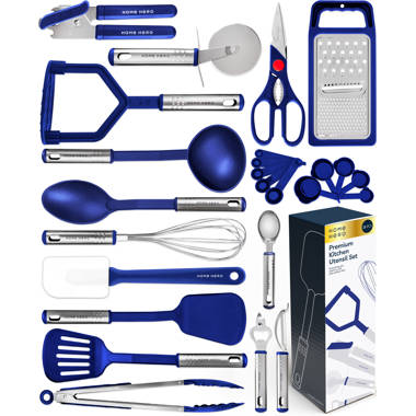 Cooking Utensils Set 25 Piece Nylon and Stainless-Steel Non-Stick Kitchen  Tool