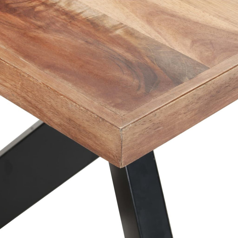 Vidaxl Dining Table Solid Wood With Sheesham Finish, 75cm H x 180cm L x 90cm W