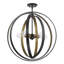 Lustre de globe 5 lumières façon bougie style bougie Viviano