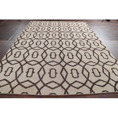 Senac One-of-a-Kind 9' X 12' Wool Area Rug in Beige