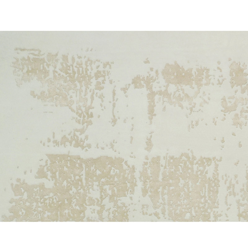High-Quality Hand-Knotted White Area Rug, Rectangle 5 pi x 8 pi