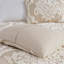 Ensemble d'édredon pour lit double / grand 3 pièces en coton et chenille, taupe, doux et élégant-122455094