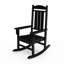 Chaise berçante Lumber Porch en noir - rendant les jardins plus agréables