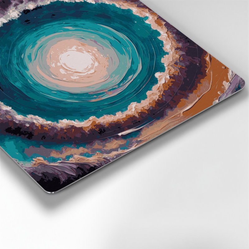 «Space Southern Ring», art mural mauve en métal, H 144 po x l 144 po x P 0,05 po