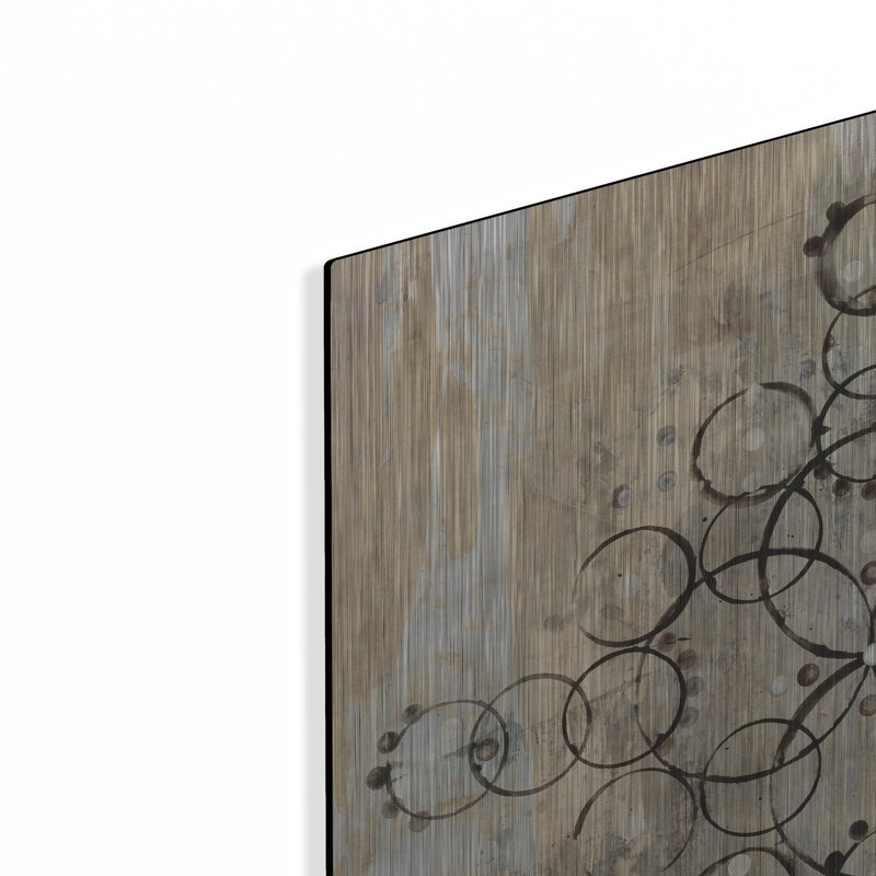 «Neutral Mandala 2» par Melissa Averinos, art mural en métal, H 24 po x l 24 po