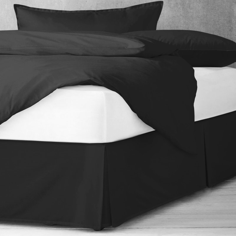 Casa Blanca Caf Au Lait Full/Double Bed Skirt 18" Drop, California King, Gray, 18"