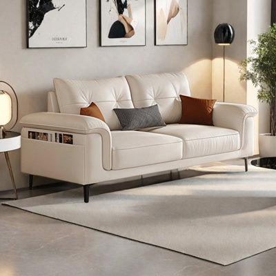 Modern simple light luxury straight row sofa