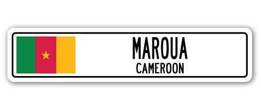 Plaque de rue Maroua, H 7 po x l 30 po x P 1 po