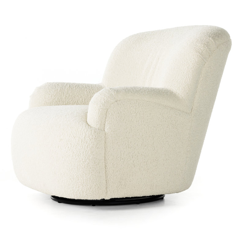 Kadon Swivel Armchair, Sheepskin Natural Sherpa