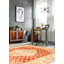 Tapis décoratif en laine noué à la main de conception unique 8 pi x 10 pi 1 po « New Age » en cuivre foncé/beige