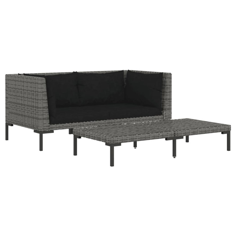 Vidaxl Garden Lounge Set Dark Grey