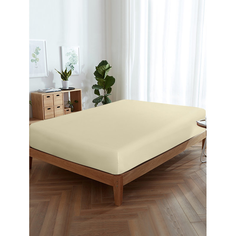 Microfiber Fitted Sheet, Khaki, Twin XL