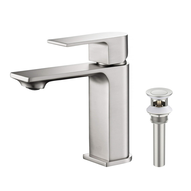 Mirage Single-handle Bathroom Faucet, Brushed Nickel, With Pop Up Drain