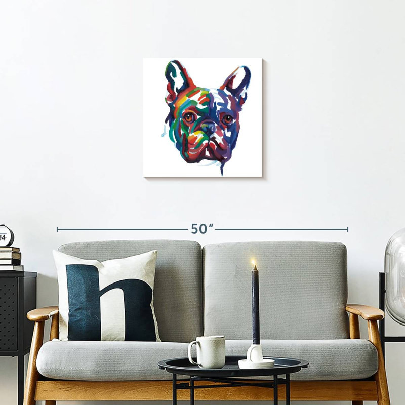 Crowle Frenchie Colors, H 20 po x l 20 po