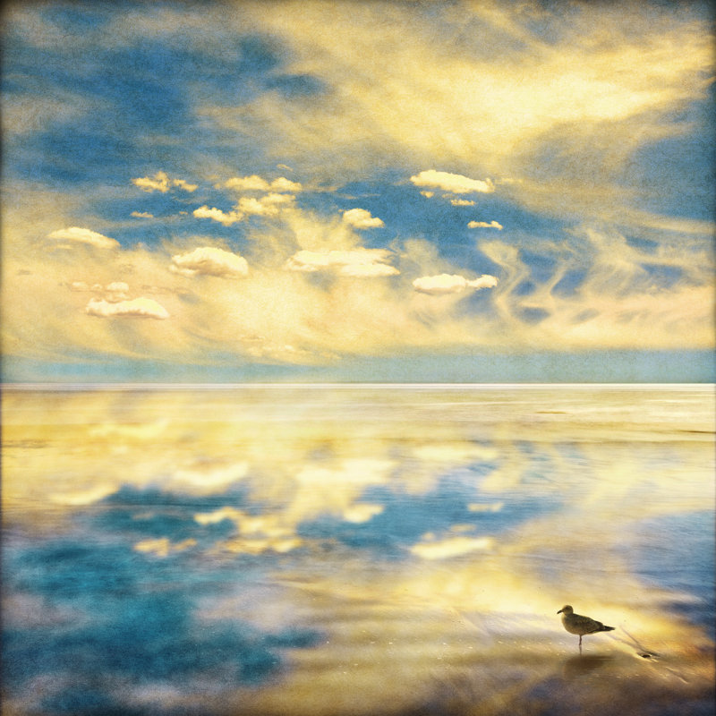 Sky And Sea - Wrapped Canvas Print, 30cm H x 30cm W x 3.8cm D