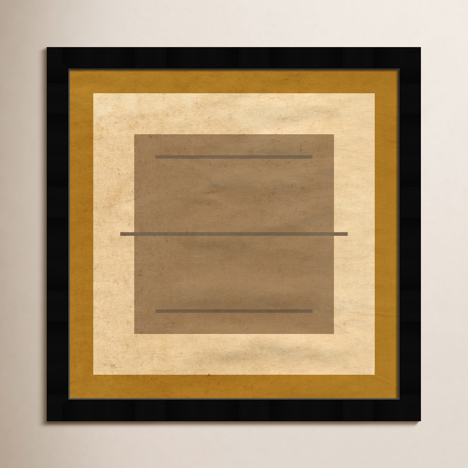 Amarillo Alberto by Oliver Gal, 14" H x 14" W x 0.5" D, Black