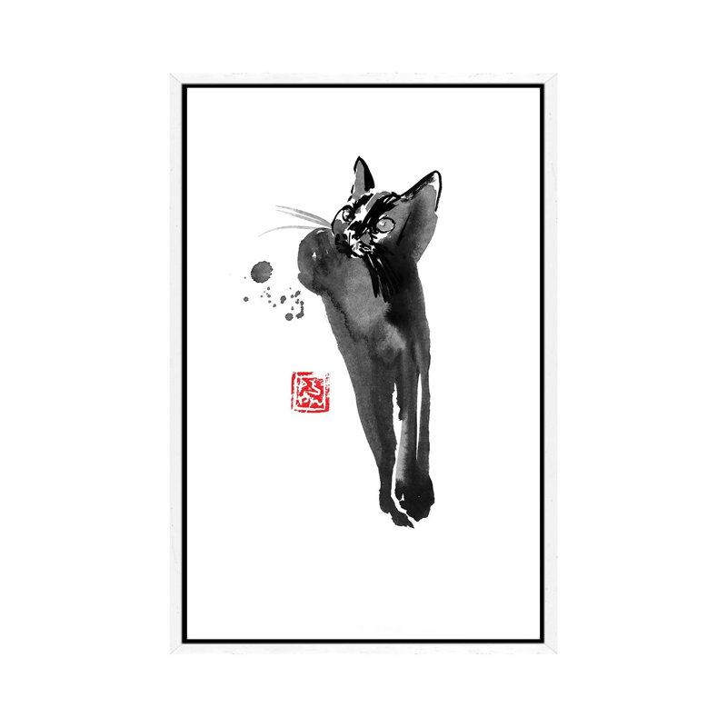 Patience by Péchane - Print on Canvas, 101.6 cm H x 66.04 cm W, White Framed