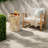 Portable Patio Tables, Mgo Concrete Modern Hourglass Accent For Home