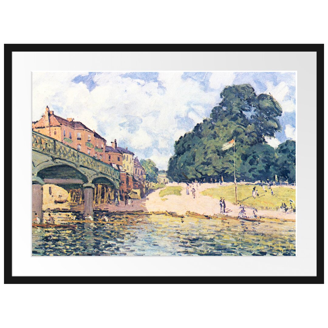 Gerahmter Kunstdruck Bridge at Hampton Court von Alfred Sisley