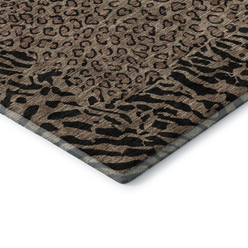 Premium Machine Washable Alvey AMF1230 Animal Skin Rug, Rectangle 3' x5'