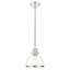Suspension de 8 pouces à 1 lumière, fini nickel brossé mat, abat-jour en verre transparent, petit luminaire de style campagnard pour îlot de cuisine, culot E26-337527768