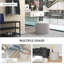 Rangement pour repose-pieds avec plateau rabattable - Gris clair pour le salon, le vestibule | Gris clair | Polyester