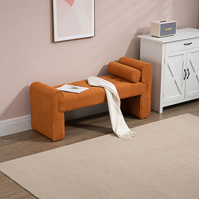 Banc avec repose-pieds et repose-pieds Franklintown, Orange