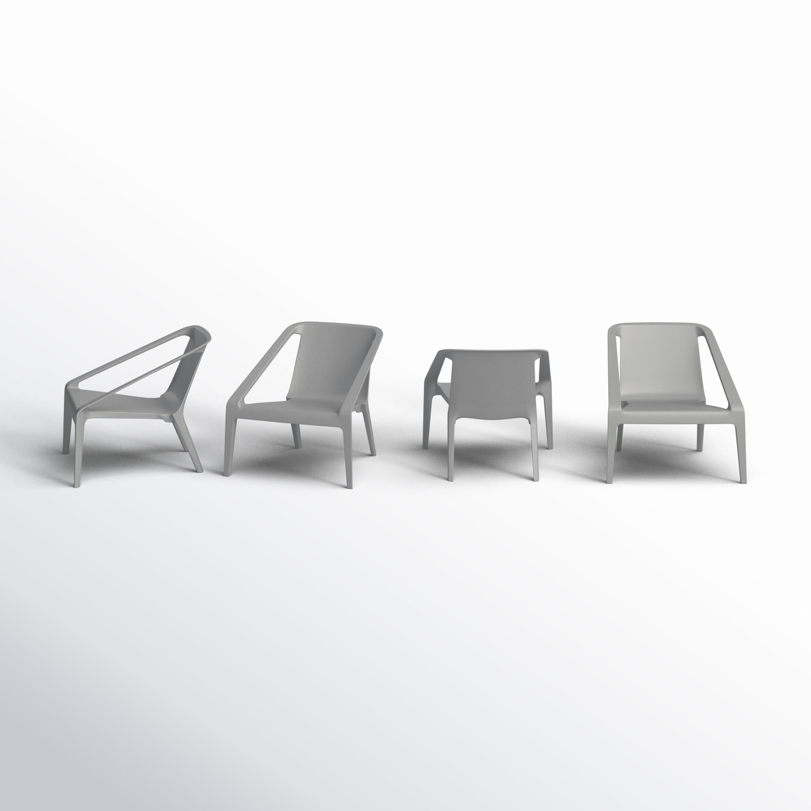 Marti Outdoor Lounge Chair, Gray