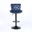 Swivel Upholstered Adjustable Height Counter Stool with Metal Frame-390580681