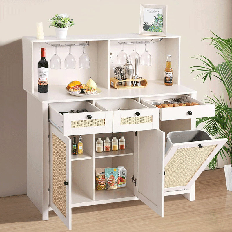 Armoire de rangement 3 portes avec éclairage DEL