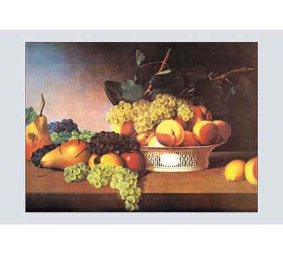 «Still Life with Fruit» par James Peale, impression encadrée