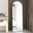 The 4St Generation Of Floor Mounted Full Length Mirrors. Aluminum Alloy Metal Frame Arched Wall Mirror, Bathroom Makeup Mirror, Bedroom Porch, Clothing Store, Wall Mounted