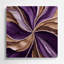 Aquarelle abstraite 98, art mural en métal mauve-390641120