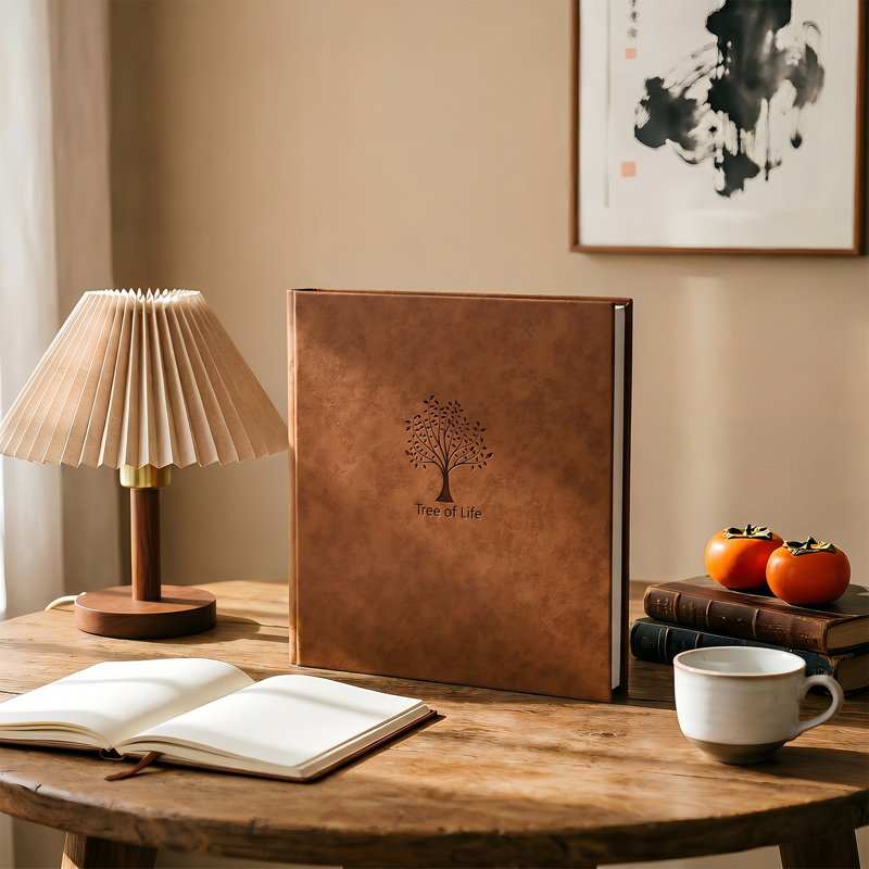 Beige Brown PU Leather Picture Frame