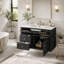Meuble-lavabo mural 36 po, armoire de rangement flottante avec 2 tiroirs, 1 tiroir basculant, lavabo simple en céramique 3 trous, armoire moderne-2055328746