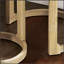 Ensemble de 2 tables basses rondes rondes en bois de style rustique Mid-Century pour salon et bureau-2114451765