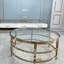 Table basse en acier inoxydable titane lisse